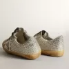 Super-Star para mujer en nubuck blanco envejecido con cristales Swarovski Super-Star para mujer en nubuck blanco envejecido con cristales Swarovski