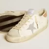 Super-Star para mujer en piel con estrella de cristal Swarovski y lengüeta en el talón Super-Star para mujer en piel con estrella de cristal Swarovski y lengüeta en el talón