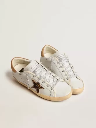 Super-Star para mujer en piel napa con estrella de piel de potro y lengüeta del talón de ante Super-Star para mujer en piel napa con estrella de piel de potro y lengüeta del talón de ante