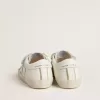 Teen Old School en piel blanca con detalles dorados Teen Old School en piel blanca con detalles dorados