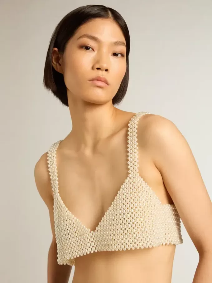 Top de perlas para mujer Top de perlas para mujer