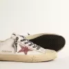 V-Star con estrella rosa brillante y lengüeta del talón en piel metalizada V-Star con estrella rosa brillante y lengüeta del talón en piel metalizada