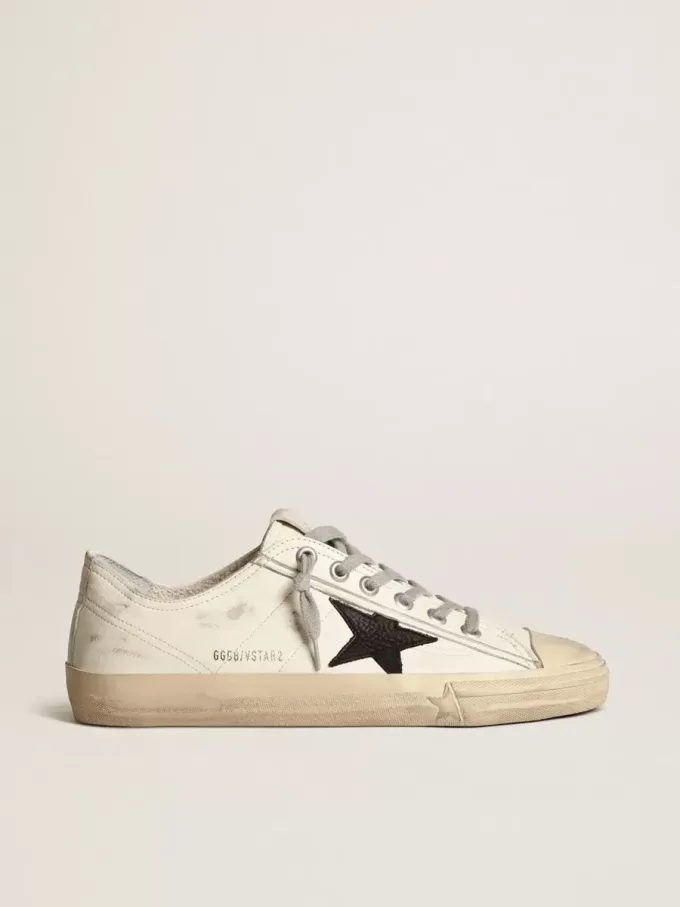V-Star en piel napa con estrella de piel nobuk negra V-Star en piel napa con estrella de piel nobuk negra