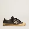 V-Star LTD para hombre en lona negra con estrella y talón en gris hielo V-Star LTD para hombre en lona negra con estrella y talón en gris hielo