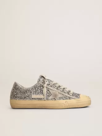 V-Star LTD para mujer en plata brillante con estrella de ante gris hielo