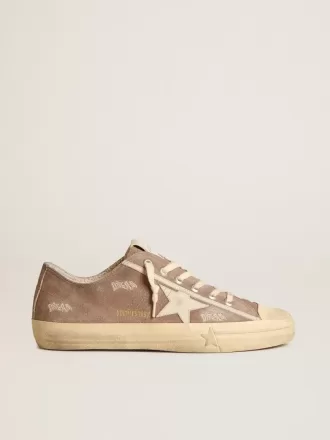 V-Star para hombre en ante gris paloma con estrella de cuero gris claro