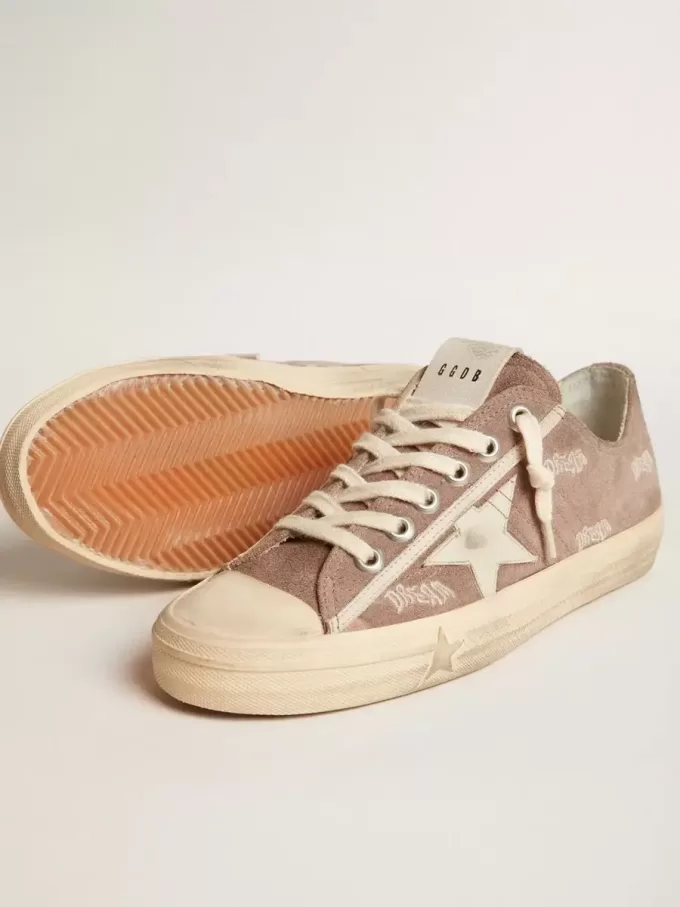 V-Star para mujer en ante gris paloma con estrella de cuero gris claro V-Star para mujer en ante gris paloma con estrella de cuero gris claro
