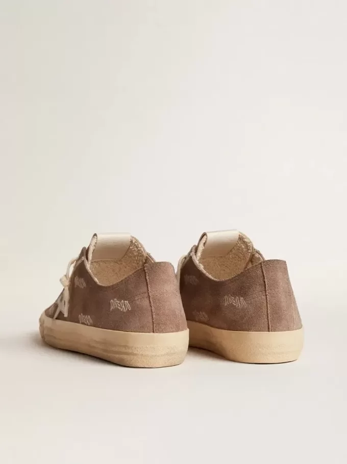 V-Star para mujer en ante gris paloma con estrella de cuero gris claro V-Star para mujer en ante gris paloma con estrella de cuero gris claro