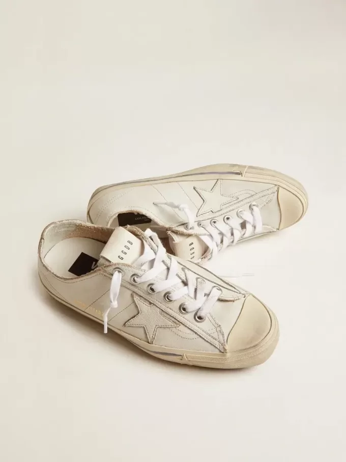 V-Star para mujer en piel con efecto vintage V-Star para mujer en piel con efecto vintage