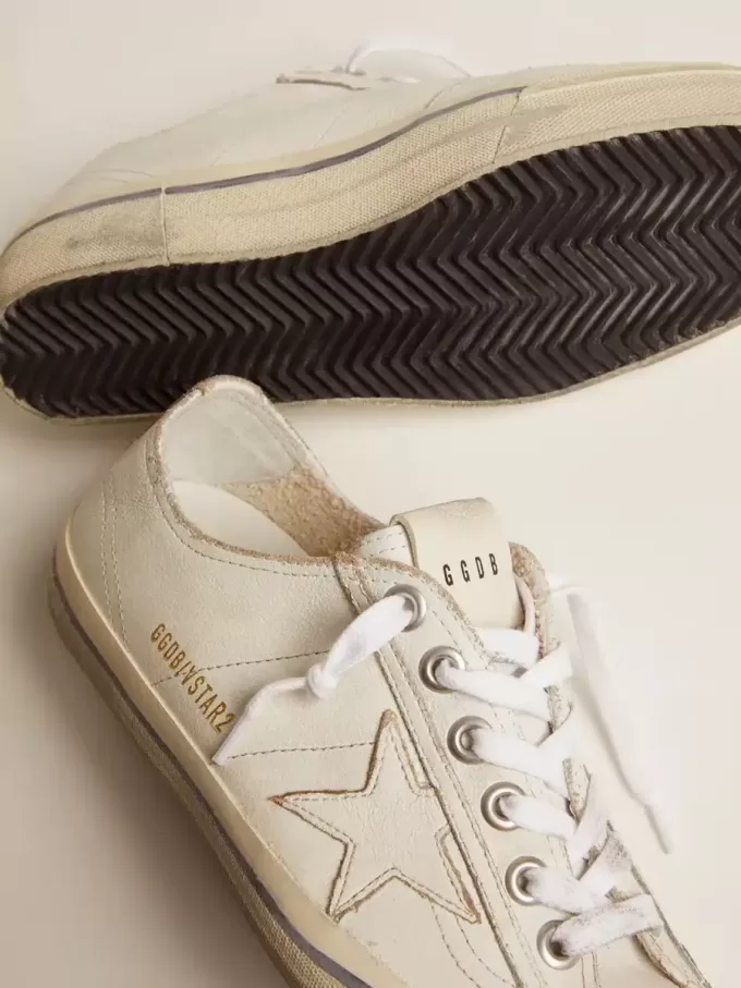 V-Star para mujer en piel con efecto vintage V-Star para mujer en piel con efecto vintage