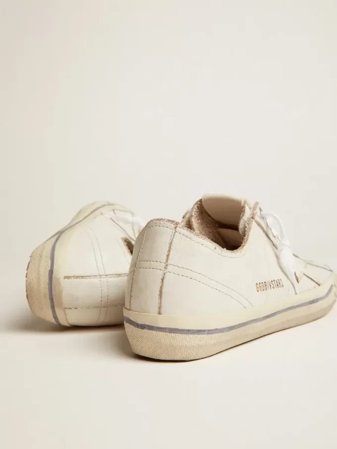 V-Star para mujer en piel con efecto vintage V-Star para mujer en piel con efecto vintage