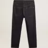 Vaqueros azul oscuro para hombre en denim de un solo lavado Vaqueros azul oscuro para hombre en denim de un solo lavado