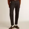 Vaqueros azul oscuro para hombre en denim de un solo lavado Vaqueros azul oscuro para hombre en denim de un solo lavado