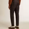 Vaqueros azul oscuro para hombre en denim de un solo lavado Vaqueros azul oscuro para hombre en denim de un solo lavado
