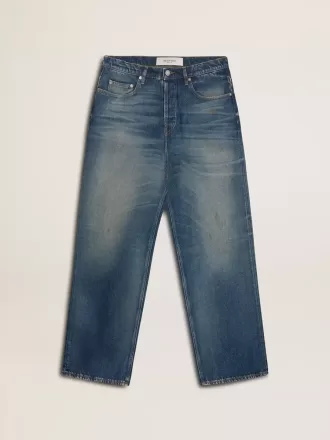 Vaqueros CNY de corte holgado y lavado medio para hombre