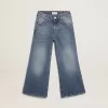 Vaqueros de pierna ancha en denim azul medio Vaqueros de pierna ancha en denim azul medio