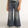 Vaqueros de pierna ancha en denim azul medio Vaqueros de pierna ancha en denim azul medio