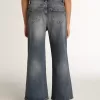 Vaqueros de pierna ancha en denim azul medio Vaqueros de pierna ancha en denim azul medio