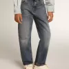 Vaqueros elásticos para niño en denim azul.