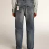 Vaqueros elásticos para niño en denim azul.