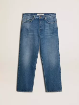 Vaqueros holgados azul medio lavado