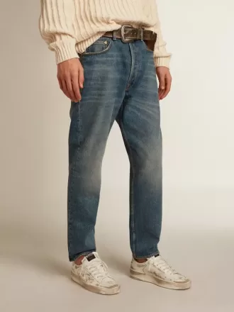 Vaqueros slim fit para hombre con lavado medio