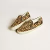VCE Penstar para hombre en piel de potro con estampado de leopardo y lengüeta de cuero negro en el talón VCE Penstar para hombre en piel de potro con estampado de leopardo y lengüeta de cuero negro en el talón