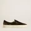 VCE Penstar para mujer en ante negro con lengüeta del talón en cuero negro VCE Penstar para mujer en ante negro con lengüeta del talón en cuero negro