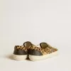 VCE Penstar para mujer en piel de potro con estampado de leopardo y lengüeta del talón en piel negra VCE Penstar para mujer en piel de potro con estampado de leopardo y lengüeta del talón en piel negra