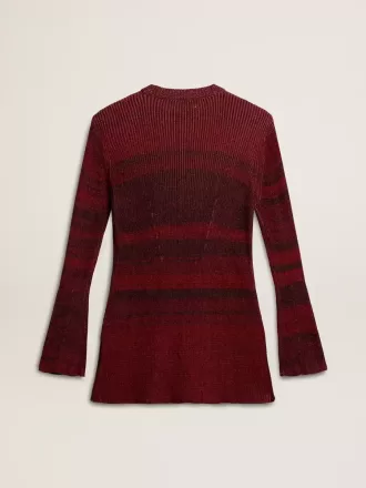 Vestido de algodón con rayas irregulares