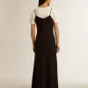 Vestido lencero negro con bordados para mujer Vestido lencero negro con bordados para mujer