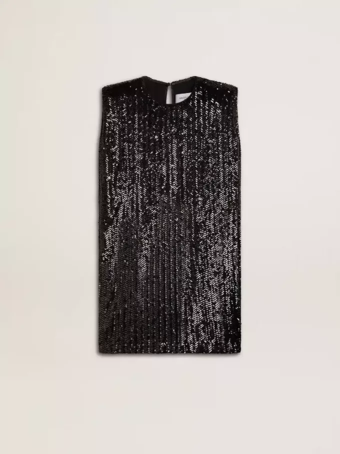 Vestido negro con lentejuelas para mujer Vestido negro con lentejuelas para mujer