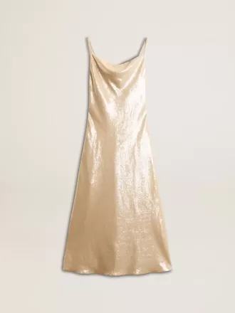 Vestido para dormir con lentejuelas color pergamino