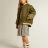 Vestido para niña con estampado geométrico y cuello desmontable Vestido para niña con estampado geométrico y cuello desmontable