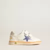 Young Ball Star con estrella azul brillante y lengüeta trasera de ante beige Young Ball Star con estrella azul brillante y lengüeta trasera de ante beige
