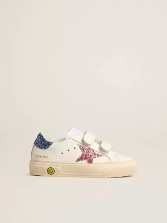 Young May School en piel con estrella brillante y lengüeta en el talón