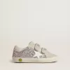 Young Old School en plata y rosa brillante con estrella de cuero blanco Young Old School en plata y rosa brillante con estrella de cuero blanco