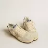 Zapatillas Ball Star LTD para mujer en napa y ante con estrella brillante y lengüeta negra en el talón Zapatillas Ball Star LTD para mujer en napa y ante con estrella brillante y lengüeta negra en el talón