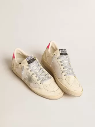 Zapatillas Ball Star LTD para mujer en piel napa y malla con estrella de ante y lengüeta de piel en el talón Zapatillas Ball Star LTD para mujer en piel napa y malla con estrella de ante y lengüeta de piel en el talón