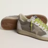 Zapatillas Ball Star para hombre en ante gris con estrella de ante rosa viejo y lengüeta del talón de cuero beige Zapatillas Ball Star para hombre en ante gris con estrella de ante rosa viejo y lengüeta del talón de cuero beige