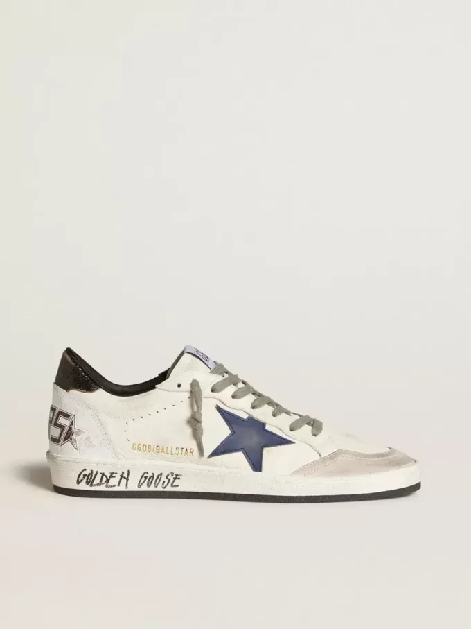 Zapatillas Ball Star para hombre en napa con estrella de piel y lengüeta metálica en el talón Zapatillas Ball Star para hombre en napa con estrella de piel y lengüeta metálica en el talón