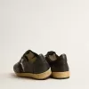 Zapatillas Ball Star para hombre en napa negra con estrella de ante y lengüeta del talón en napa Zapatillas Ball Star para hombre en napa negra con estrella de ante y lengüeta del talón en napa