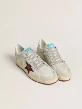 Zapatillas Ball Star para hombre en nubuck con estampado de cocodrilo y estrella de ante burdeos Zapatillas Ball Star para hombre en nubuck con estampado de cocodrilo y estrella de ante burdeos