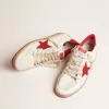 Zapatillas Ball Star para hombre en piel blanca Zapatillas Ball Star para hombre en piel blanca