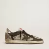 Zapatillas Ball Star para hombre en piel con estampado de elefante y estrella de piel negra Zapatillas Ball Star para hombre en piel con estampado de elefante y estrella de piel negra