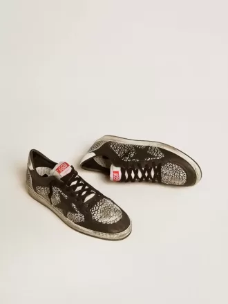 Zapatillas Ball Star para hombre en piel con estampado de elefante y estrella de piel negra Zapatillas Ball Star para hombre en piel con estampado de elefante y estrella de piel negra