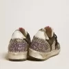 Zapatillas Ball Star para hombre en piel con estampado de elefante y estrella de piel negra Zapatillas Ball Star para hombre en piel con estampado de elefante y estrella de piel negra