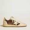 Zapatillas Ball Star para mujer con purpurina, estrella de piel y lengüeta metálica en el talón. Zapatillas Ball Star para mujer con purpurina, estrella de piel y lengüeta metálica en el talón.