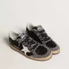 Zapatillas Ball Star para mujer con purpurina, estrella de piel y lengüeta metálica en el talón. Zapatillas Ball Star para mujer con purpurina, estrella de piel y lengüeta metálica en el talón.