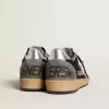Zapatillas Ball Star para mujer con purpurina, estrella de piel y lengüeta metálica en el talón. Zapatillas Ball Star para mujer con purpurina, estrella de piel y lengüeta metálica en el talón.